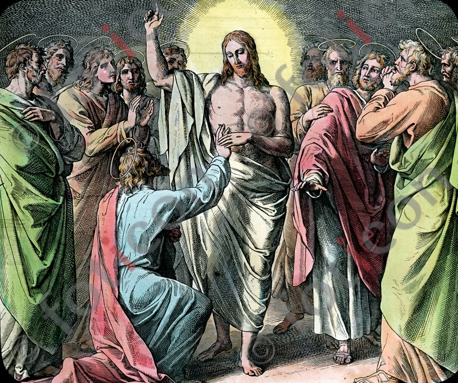Jesus erscheint den Jüngern | Jesus appears to the disciples - Foto foticon-simon-043-053.jpg | foticon.de - Bilddatenbank für Motive aus Geschichte und Kultur